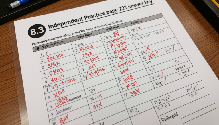 8.3 Independent Practice Page 221 Answer Key: A Simple Guide 8.3 independent practice page 221 answer key